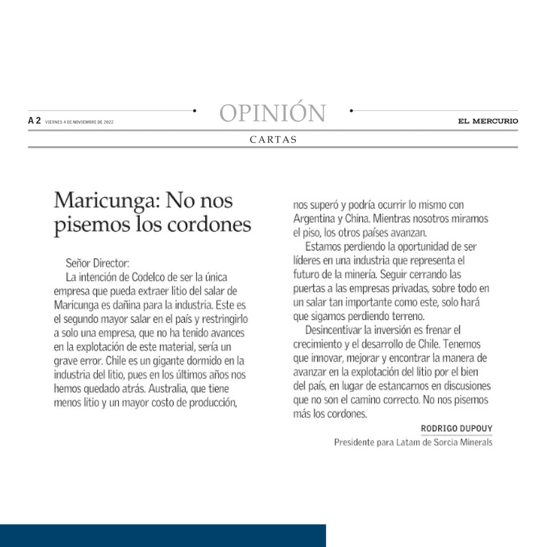 Read more about the article Maricunga: No nos pisemos los cordones￼