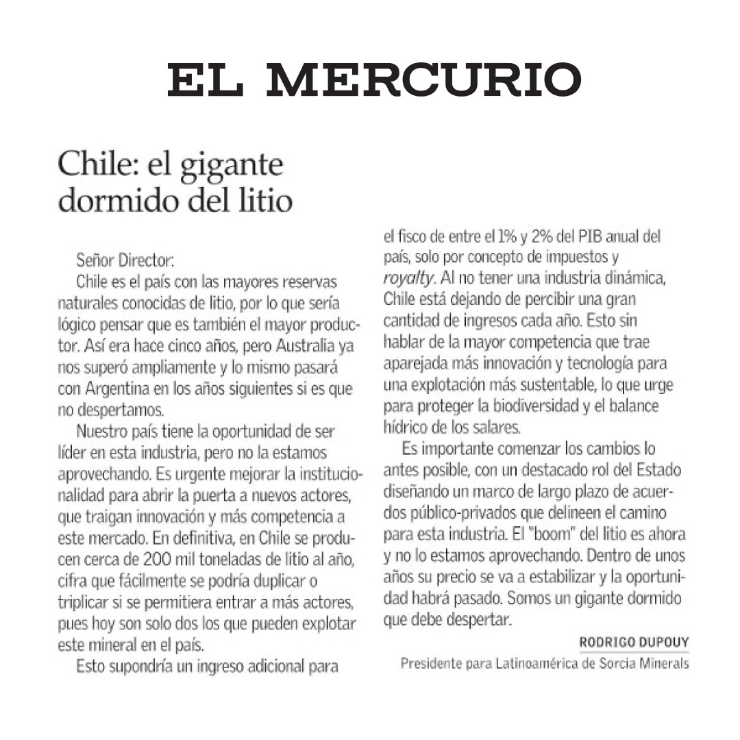 Read more about the article Chile: el gigante dormido del litio