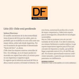Read more about the article Litio (II): Chile está perdiendo