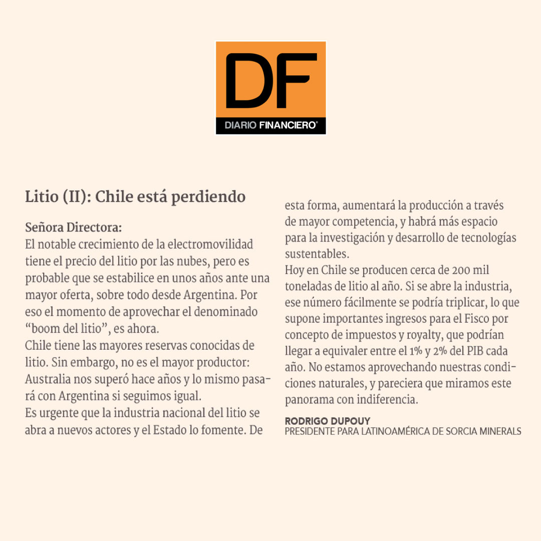 Read more about the article Litio (II): Chile está perdiendo