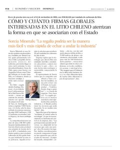 Read more about the article Cómo y cuánto: Firmas globales interesadas en el litio chileno aterrizan la forma en que se asociarían con el Estado